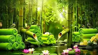 Relaxing Sleep Music with Bamboo Water Sounds 🌿Deep Healing Music for Calm Mind,Spa Ambience & Yoga