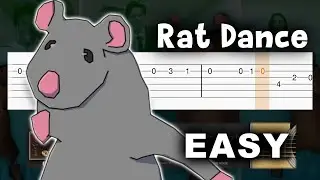 Rat Dance MEME - EASY Guitar tutorial (TAB)