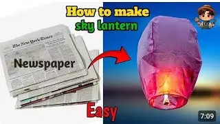 How to make sky lantern in homemade using newspaper #skylantern 