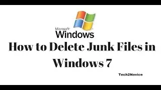 How to delete junk files in windows 7