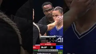 That slap actually knocked her to her knees, bleeding! 😂😨 #mma #wwe #ufc