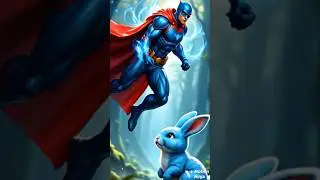 Blue Bunny और Superhero  #cartoon #dance #animation