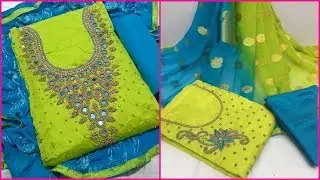 Latest chanderi cotton dress materials Rs 800 || buy online dress materials
