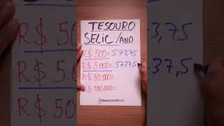 QUANTO RENDE MEU DINHEIRO NO TESOURO SELIC? #tesouroselic #investimento #taxaselic