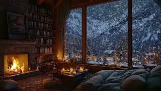 The Best Place to Hide from the Cold: Tiny Cabin & Crackling Fire