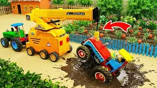 Top Most Mini Tractor Project: Rescuing a Tractor Stuck in a Mud Pit Using a Crane | Science Project