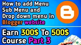 How to add menu in blogger #blogging #bloggerwebsite