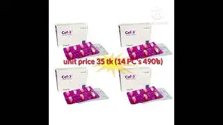 Brand name: Cef-3         Generic name:&nbsp;Cefixime 200mg  
