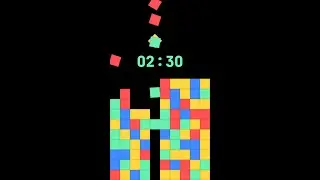 2:30 Minute Timer ⏳ ASMR Falling Bricks Countdown v2 (10 cols, speed 8)