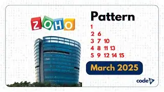 Zoho Round 2 | March 2025 | Pattern Printing | Step-by-Step Tamil Explanation | Code it