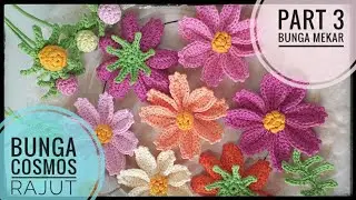 Простой урок по вязанию крючком цветка/космоса/цветка-цветка/часть 3