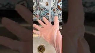 Kitchen gloves 🍓✨❤️ multipurpose cleaning hand gloves elbow #kitchen #cleaning Meesho flipkart