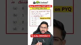 🚫PROBABLE CSAT Question in UPSC PRE 2026 ‼️ #upsc #ias #prelims2026 #upscprelims2026 #pre2026