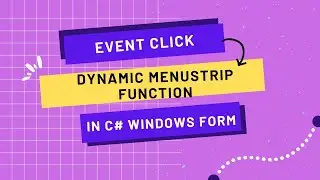DYNAMIC MENUSTRIP CLICK EVENT FUNCTION C# (BAHASA)