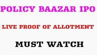 Policybazaar IPO kaise check Karen| live proof of ipo allotment