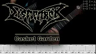 Dismember - Casket Garden (guitar cover playthrough tabs) [s by solar ab4.7c]