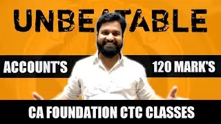CA Foundation Accounts June 2022 Complete Revision I CTC Classes