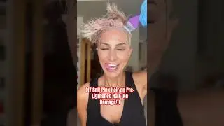 No bleach, no problem this toner gives you the prettiest pink #ZeroLiftToner #diyhair #haircolor
