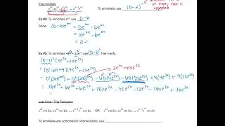 Diff Eq 4.5 Notes: Undetermined Coefficients (aka - Annihilator Approach)