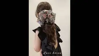 Monet Garden Flower Fabric Bow Spring Hair Clip Hair Accessories Wholesale