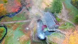 Fall Foliage,  Wayside Inn Grist Mill  Sudbury, Massachusetts