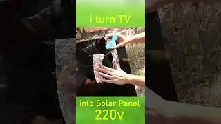 I turn TV into a solar panel #shorts