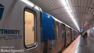 PATH Rail: Two WTC-NWK Trains Single Tracking at Exchange Pl (NJ)