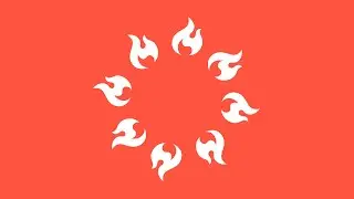 Red Fire Flames Circle Free Looping Background Wallpaper Animation | 10 Minutes
