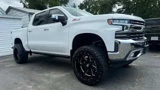 Loaded lifted 2019 Chevrolet Walkaround and ride along procomp suspension 35s and 22s hardcore wheel