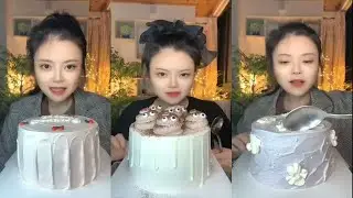ASMR Chinese Eating Cheecake, Cream Cake || Kwai Dessert Mukbang