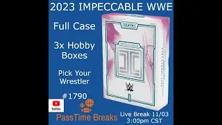 11/03 - 2023 IMPECCABLE WWE WRESTLING - 1x Case 3x Boxes PYP #1790 LIVE BREAK