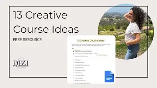 13 Creative Course Ideas free resource + how to make your own copy