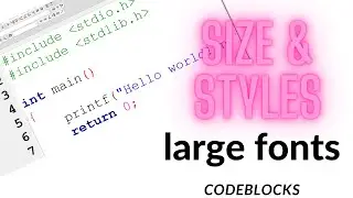Code blocks font size || Increase font size and style in codeblocks