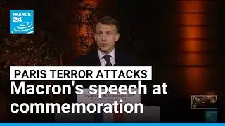 President Emmanuel Macron gives speech at ceremony commemorating 2015 Paris terror attacks