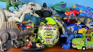 ASMR Jurassic World Unboxing Colorful Dinosaur T-rex Spinosaurus Baryonyx Allosaurus Atrociraptor