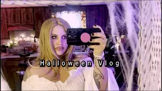 I threw a Halloween party!! (VLOG) | Homemade sangria, Halloween haul, decorating 🎃 4K