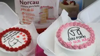 BENTO CAKE COM PAPEL ARROZ - MINI BOLO CAKE - MUITO FOFO ❤️ - TODO PASSO A PASSO 🎂