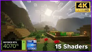 Minecraft: 15 Shaders Benchmark | 4K | RTX 4070 TI + I7-13700K