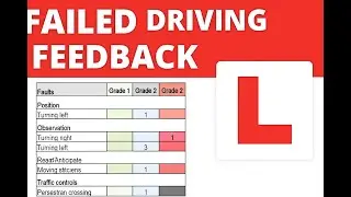 Feedback on Failed Driving Test Sheet 