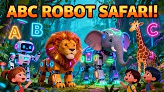 Песенка про роботизированных животных из сафари ABC | Изучаем алфавит с помощью стишка додо | Фут...