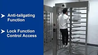 DS411 Single Door Full Height Turnstile Anti-tailgating Function and Lock Function