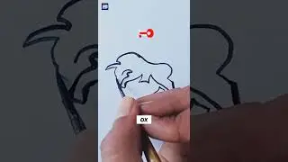 How to draw OX from line Step by Step | Simple OX drawing Tutorial for beginners #shorts
