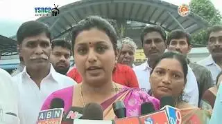 YSRCP MLA Roja offer Prayers & breaks Coconuts for the Success of YS Jagan Paadayatra