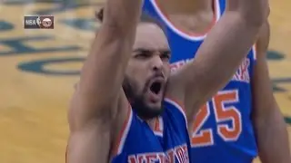 OMG ! Joakim Noah airball free - throw reaction! NY Knicks vs Indiana Pacers