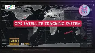 GPS Satellite Tracking System 4K 60fps | Sci-Fi HUD Animation Loop (Free Use)
