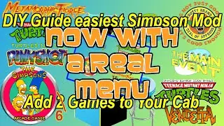 Easily Add 6 Games & Replace the Default Arcade1up Simpson Menu with User friendly Option