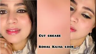 #shorts Cut crease Kohal Kajal look ❣️hope you all like it😊 makeup tutorial