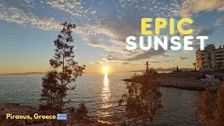 Epic sunset of 1st. January, Peiraiki