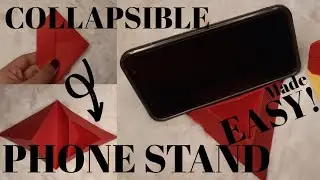 HOW TO MAKE COLLAPSIBLE PHONE STAND ORIGAMI | CHEAPEST!! | POCKET CARRY | EASY STEP BY STEP TUTORIAL
