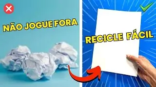 Como FAZER PAPEL RECICLADO em casa de forma FÁCIL